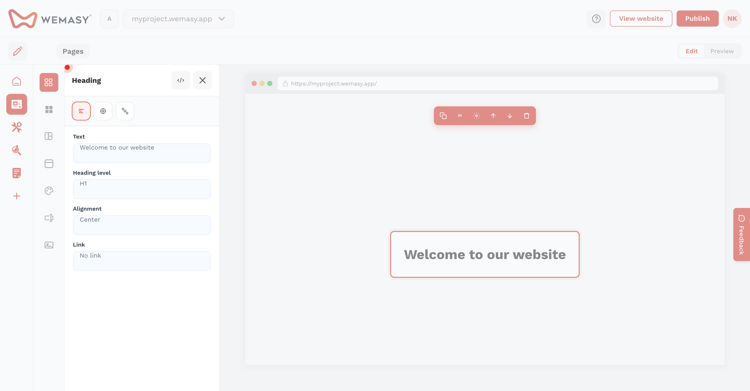 Webbplatsbyggaren: animationer