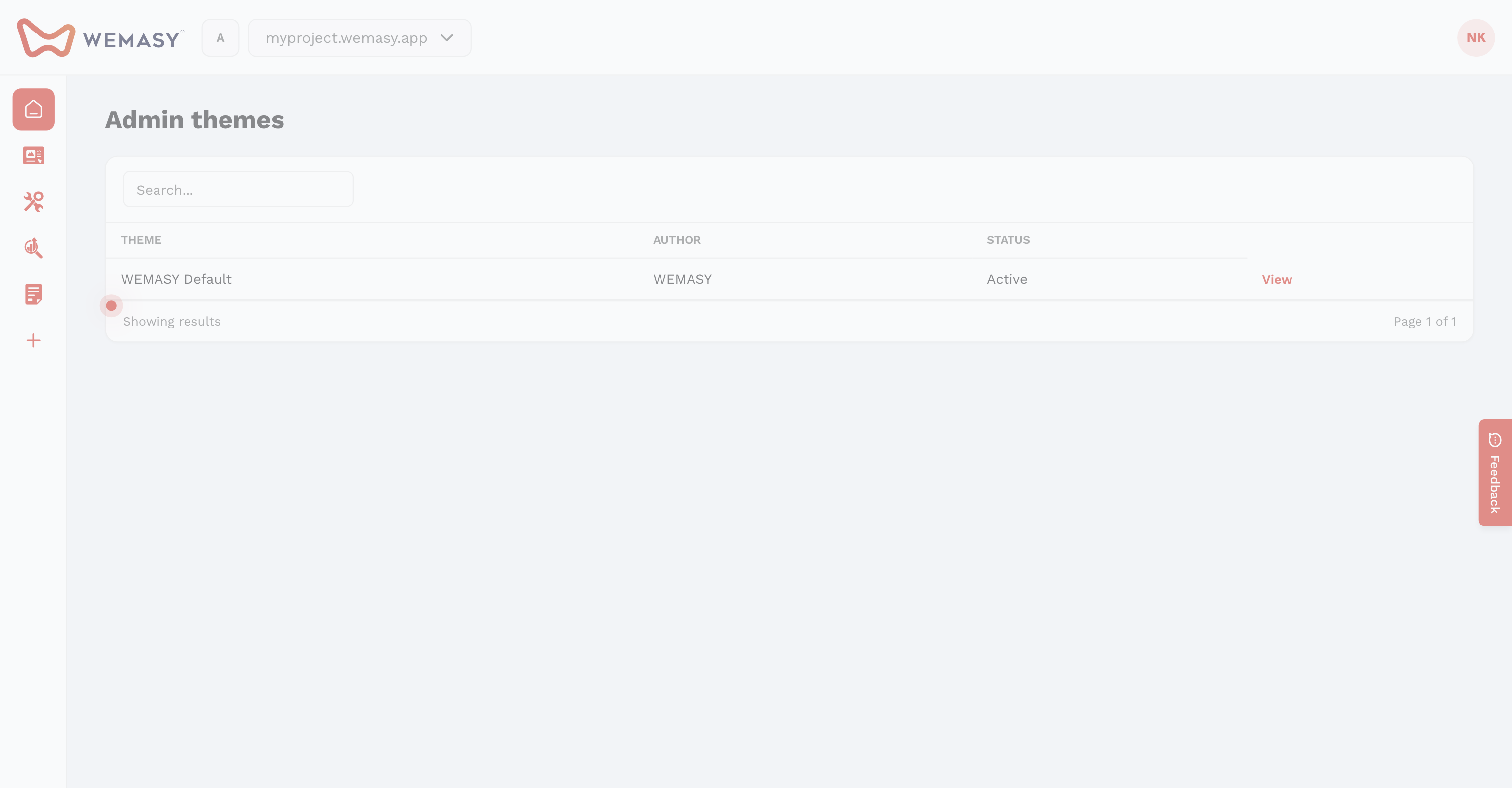 Webbplatsbyggaren: installera ett tema