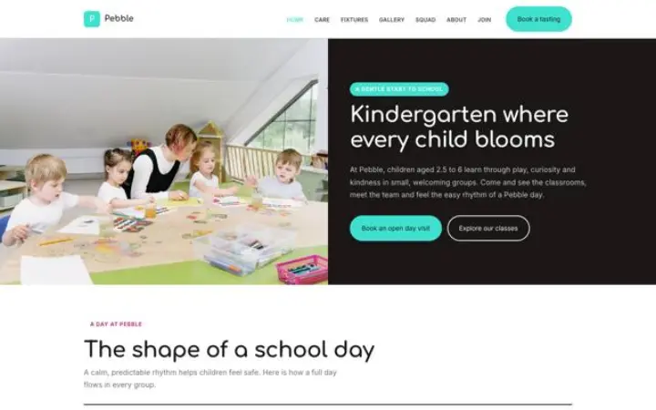 Webbplats för förskola