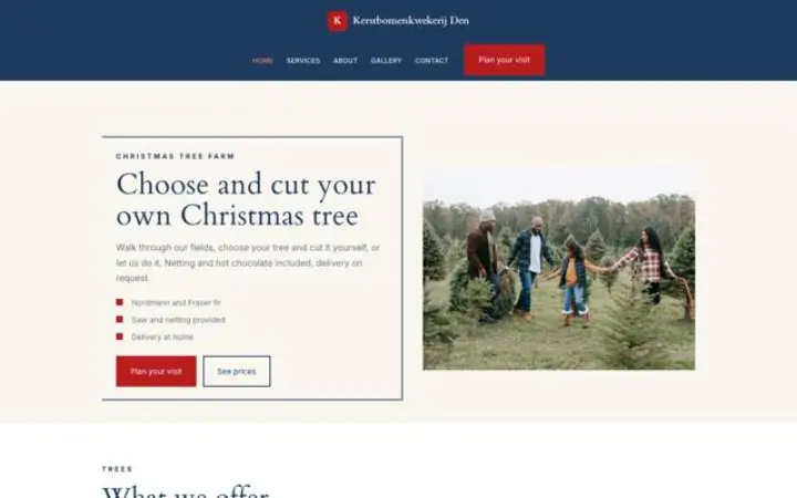 Webbplats för julgransodling