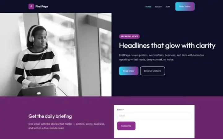 Tema FirstPage