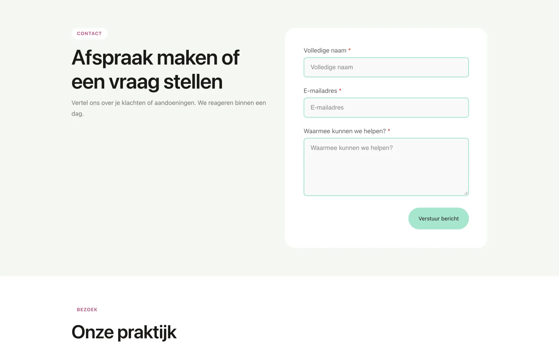 Bokning eller förfrågan