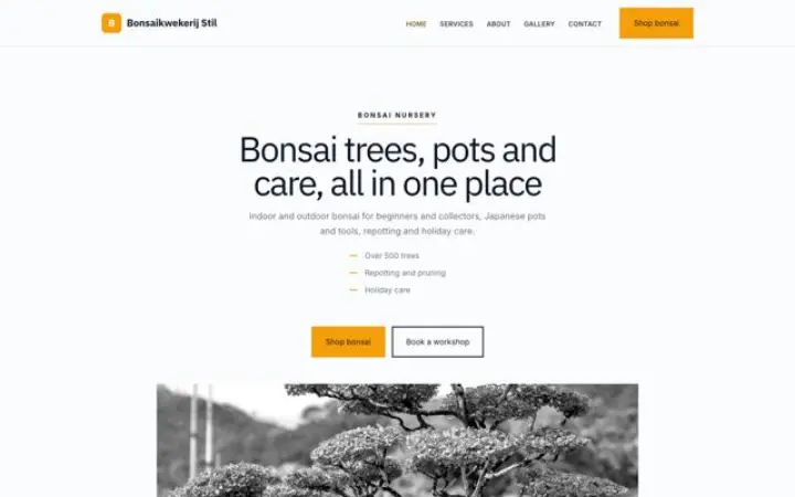 Tema Bonsaikwekerij Stil