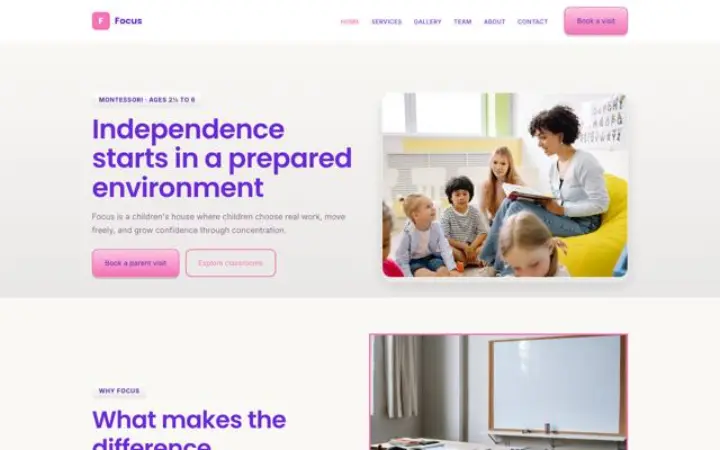 Webbplats för montessori