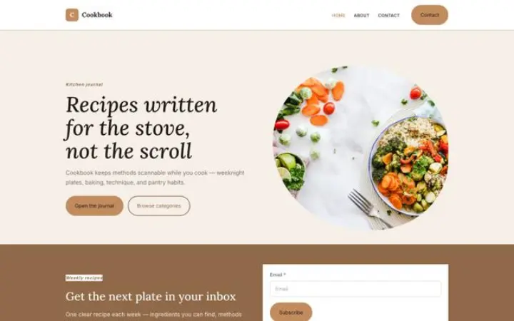 Webbplats för recept