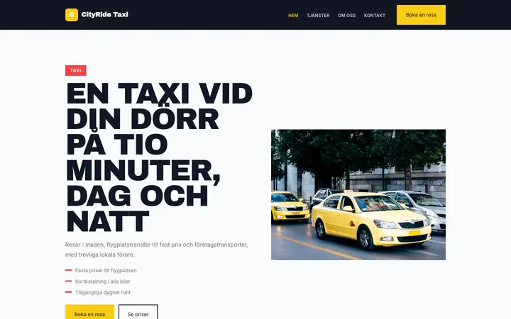Tema CityRide Taxi